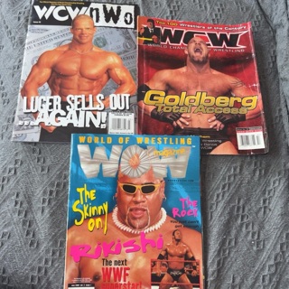 3 Vintage WCW Pro Wrestling mags