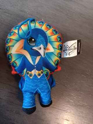 NEW THE MASKED SINGER PEACOCK STUFFED ANIMAL=5"