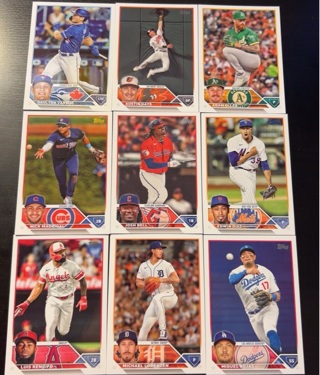 9 2023 Topps Baseball series 2 cards