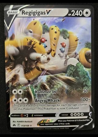 NM Ultra Rare Regigigas V SWSH Pokemon card