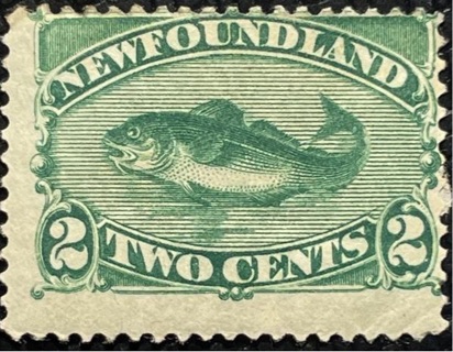 MHH NFLD SC#47 2c green Codfish