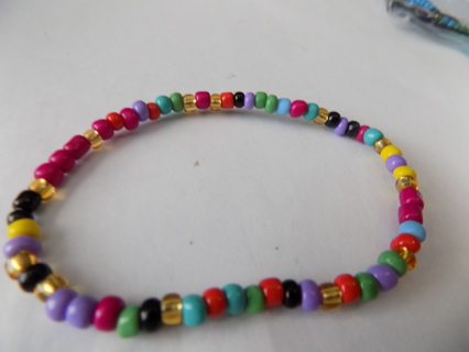Bracelet E beads multi color