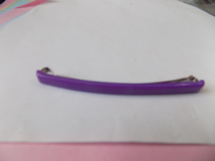 3 inch long purple bar barrette