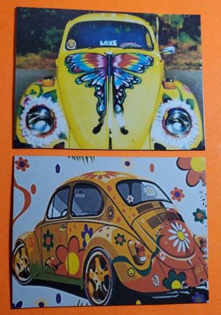 VW Love Bug Hippie Car Magnets!