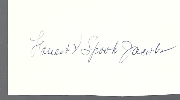 Forrest "Spook" Jacobs Signed Index Card, Pirates, Athletics  d 2011