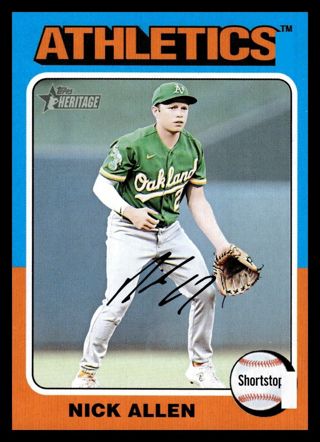 2024 Topps Heritage 249 Nick Allen, Oakland Athletics