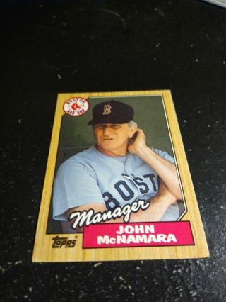 1987 Topps John McNamara: Red Sox