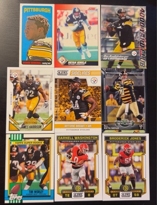 9 Pittsburgh Steelers football cards 