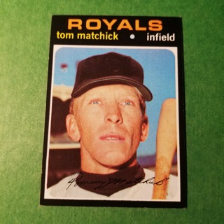 1971 Topps Vintage Baseball Card # 321 - TOM MATCHICK - ROYALS - EXMT/NRMT+