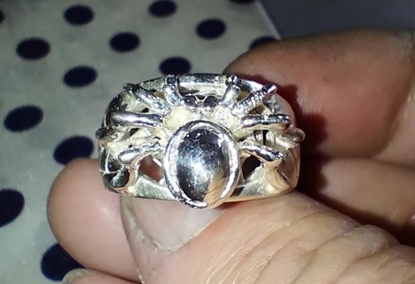 RING SPIDER HAND MADE BY ME  STERLING SILVER SIZE 8.5 HEAVY 13.1 GRAMS STEAL OF A DEAL SO BUY IT!