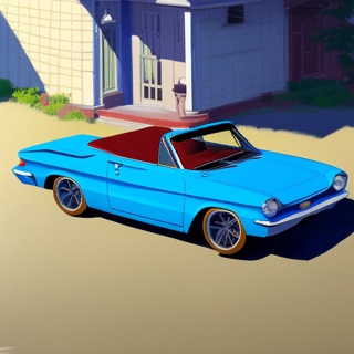 Listia Digital Collectible: Blue Convertible