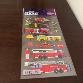 Sticko fire truck stickers 