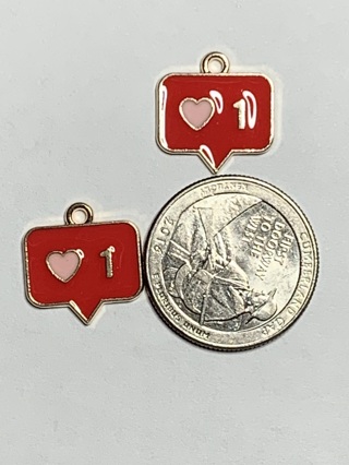 ♥♥VALENTINE’S DAY CHARMS~#11~SET 3~SET OF 2 CHARMS~FREE SHIPPING ♥♥