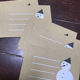 9 Kraft Snowman Stickers for Gifts, Free Mail 