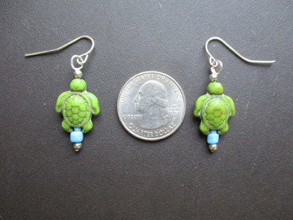 Sea Turtle Dyed Howlite Earrings