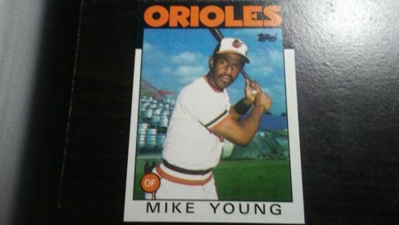 1986 TOPPS MIKE YOUNG BALTIMORE ORIOLES BASEBALL CARD# 548