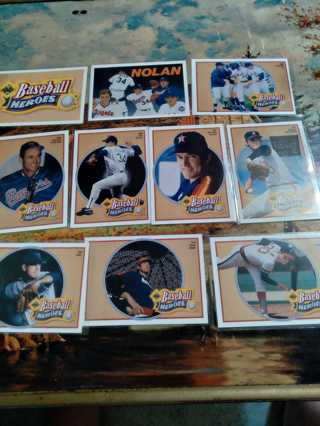 1991 Upperdeck Baseball Heroes Nolan Ryan 10 Card Set