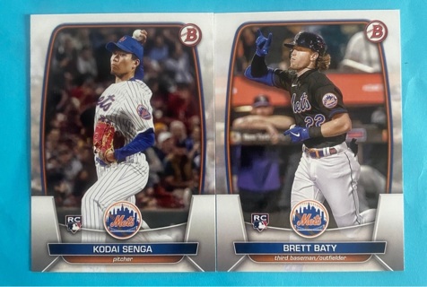 2023 Bowman Rookie Lot New York Mets