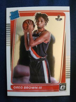 2021-22 Donruss Optic Rated Rookie Greg Brown III