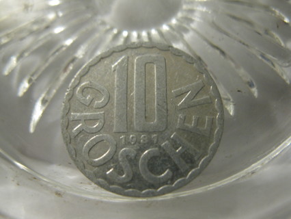 (FC-487) 1981 Austria: 10 Groschen { aluminum }