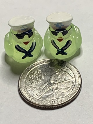 CRUISE DUCKS~#4~GREEN~SET OF 2~GLOW IN THE DARK~FREE SHIPPING!