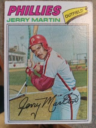 1977 TOPPS JERRY MARTIN PHILADELPHIA PHILLIES BASEBALL CARD# 596