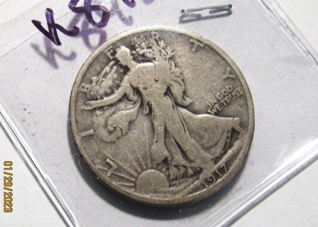 ★★ 1917 WALKING LIBERTY HALF DOLLAR VG ★★ **90% SILVER**