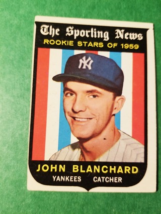 1959 - TOPPS EXMT - NRMT BASEBALL - CARD NO. 117 - JOHN BLANCHARD ROOKIE  - YANKEES