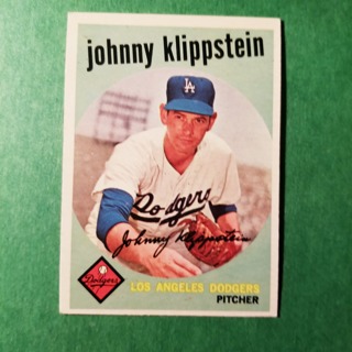  1959 - TOPPS EXMT - NRMT BASEBALL - CARD NO. 152 - JOHNNY KLIPPSTEIN  - DODGERS