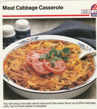 Recipe Card: Meat Cabbage Casserole