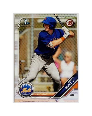 BRETT BATY ROOKIE "1ST BOWMAN" 2019 BOWMAN DRAFT #BD39 METS 1ST ROUND!