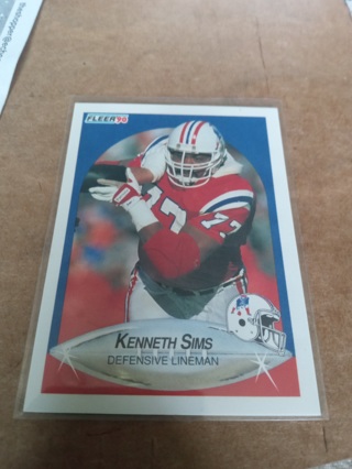 Kenneth Sims Patriots Card