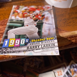 2020 topps 1990’s decade’s best award winners Barry Larkin baseball card 