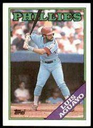 Luis Aguayo 1988 Topps Philadelphia Phillies