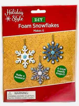 3 NEW in PACK FOAM SNOWFLAKES=kit for the family to make