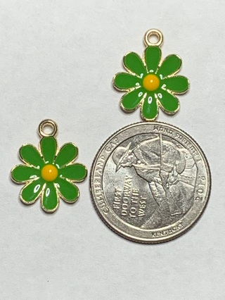 GREEN CHARMS~#21~SET OF 2 CHARMS~FREE SHIPPING!