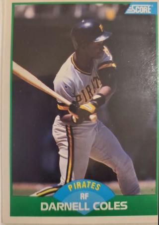 Darnell Coles 1989 Score Pittsburgh Pirates