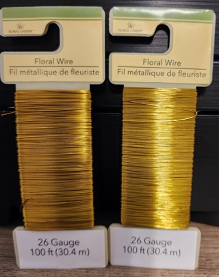 NEW - Floral Gardens - Floral Wire - "Gold" - 2 packages