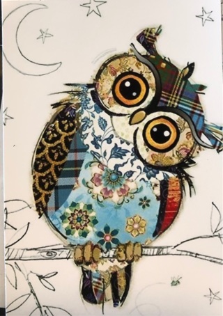 Cute Owl - 3 x 5” MAGNET - GIN ONLY