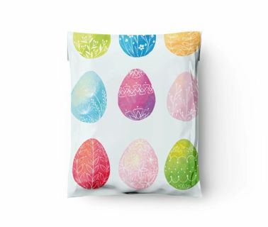 ➡️⭕(1) EASTER EGGS POLY MAILER 10x13"⭕
