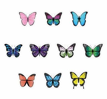↗️⭕(10) 1" BUTTERFLY STICKERS!! (SET 3 of 4)⭕