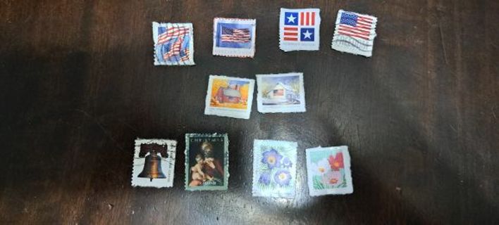 10 Random Used Stamps, Auction 2