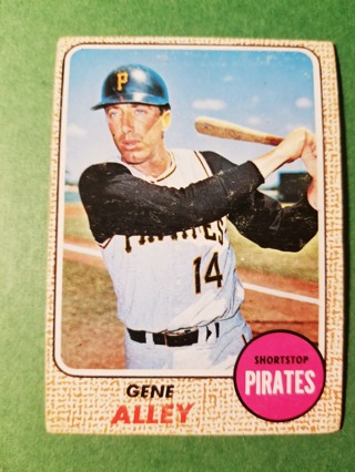 1968 - TOPPS EXMT - NRMT BASEBALL - CARD NO. 53 - GENE ALLEY - PIRATES