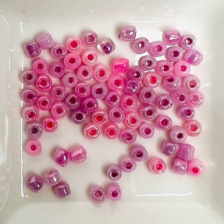 Pink Pearlescent 5mm Glass Seed Beads 