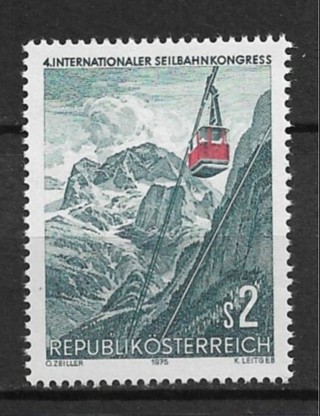 1975 Austria Sc1017 4th lntl. Funicular Congress, Vienna MNH