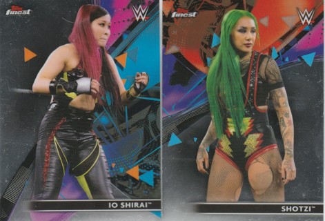 2021 WWE Topps Finest - Shotzi Blackheart, IO Sky, 2 Card Lot!