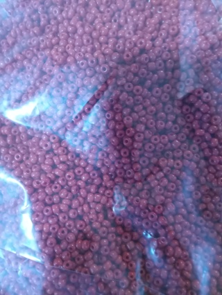 Red Opaque Seed Beads Brand New