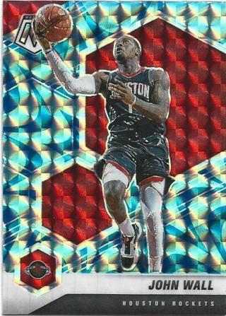 2020-21 MOSAIC JOHN WALL BLUE PRIZM REFRACTOR CARD