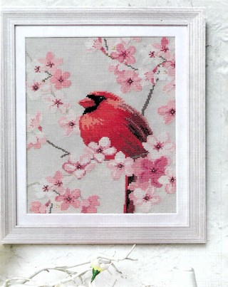 BRAND NEW ~SONGBIRD OF SPRING~CROSS STITCH PATTERN~FREE SHIP 