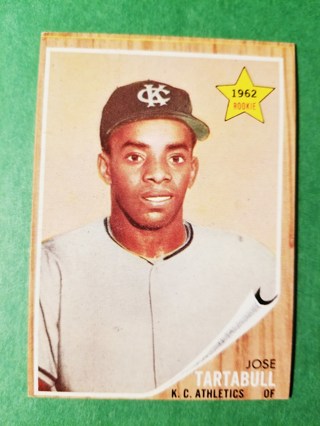 1962 - TOPPS EXMT - NRMT BASEBALL - CARD NO. 451 - JOSE TARTABULL ROOKIE  - A'S